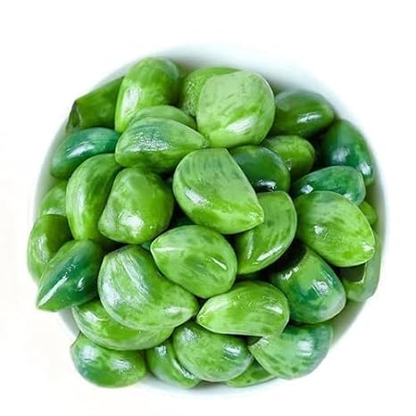 Laba Green Garlic,Jade Pickled Garlic,50/Bag,emerald Green Vegetable, Chinese Specialty,sweet and Sour,pickles Vegetable Snacks, Vegan Leisure Snack Gift (5pack)