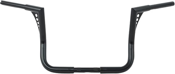 TCT-MOTORPARTS 1 1/4" Rise 12" Ape Hanger Bar Fit for Harley Baggers | Fit For Harley Touring models Dressers Baggers FLHT FLHTC from 1982 to present including