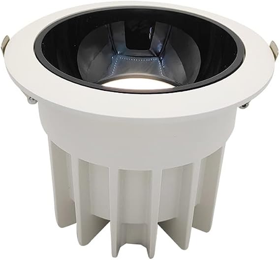 LED Recessed Lighting COB Anti-Glare Downlight Narrow Side Round LED Ceiling Light Fixtures Hotel High-Altitude High-Power Recessed Ceiling Panel Down Light Lamp