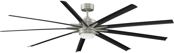 Fanimation Odyn 84 In Ceiling Fan, Brushed Nickel, with LED Light