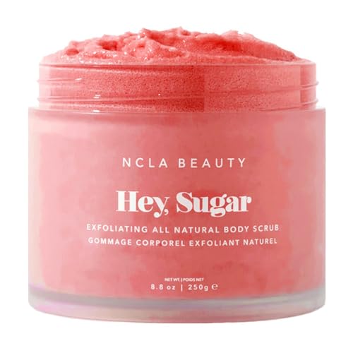 NCLA Beauty Hey Sugar All Natural Body Scrub - Moisturizing, Exfoliating Sugar Scrub - Shea, Cocoa, and Mango Butters - Pink Grapefruit - 8.8 oz