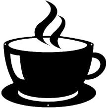 Coffee Mug Cut Out Wall Decor Silhouette Metal Sign 1212
