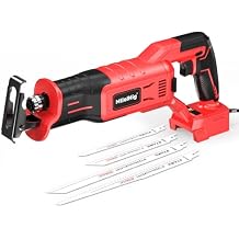 MtiolHig Cordless Reciprocating Saw for Milwaukee 18V Battery: 3200 SPM Brushless Sawzall, 3 Variable Speed, 1" Stroke Length, Keyless Blade Clamp, Includes 4 Blades for Metal, PVC, Wood. Tool Only