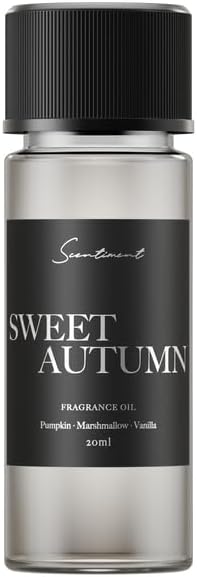 Scentiment Sweet Autumn Diffuser Oil - Premium Fragrance Oil - 0.68 fl oz | Premium Hotel Scent with Notes of Pumpkin, Marshmallow, Vanilla, hotel-inspired home fragrance oil, for hotel-style diffusers