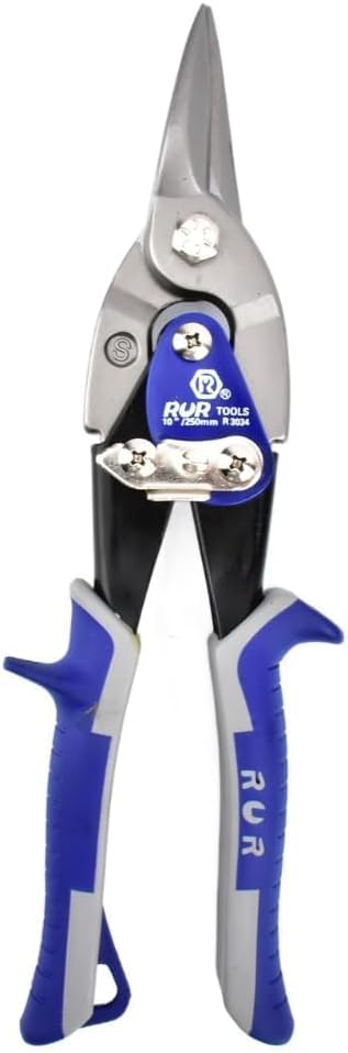 10-Inch Heavy Duty Aviation Tin Snips Professional Straight Cut Metal Shears for Sheet Metal, Made of Durable Chrome Vanadium Steel for Precision Cutting (10-inch New)