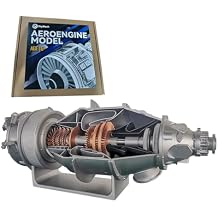 Turboprop Engine Model Kit, SkyMech PT6A, 100PCS, DIY Aircraft Engine Model, Mechanical Science Toy, 16+