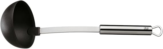 WMF Profi Plus Çorba Kepçesi, 30 cm, Isıya Dayanıklı Plastik Uçlu, Cromargan® Yüksek Kaliteli Yarı Mat Paslanmaz Çelik, Yapışmaz Kaplamalı Tencereler İçin