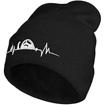 White Ghost Goth Halloween Beanie Hat for Men Women Winter Warm Stretch Skull Knit Hats Cap