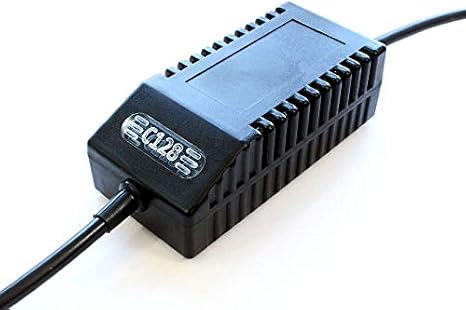 C128 PSU Modern Black EU - Replacement Commodore 128 Power Supply, EU Plug