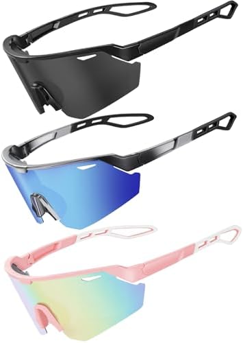 Polarized Sports Sunglasses for Men Women UV400 Protection, Lightweight 24g for Running, Cycling, Baseball, Fishing