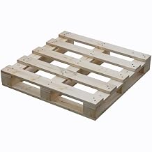 Nutan, Heavy-Duty 4-Way Entry Wooden Pallet 48x48x5, Industrial-Grade Hardwood Shipping Pallet, Durable, Reusable, Stackable, Easy to Handle, Commercial Use as a Floor-Pallet, 5 Pack