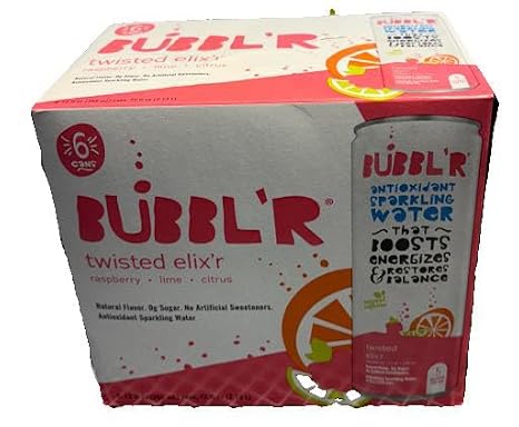 Bubblr Twisted Elixr Antioxidant Sparkling Water - 6pk/12 fl oz Can