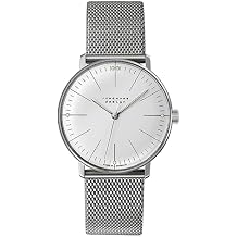 JUNGHANS Men's Max Bill Handaufzug Stainless Steel Mesh Band Automatic Analog Watch 27/3004.44