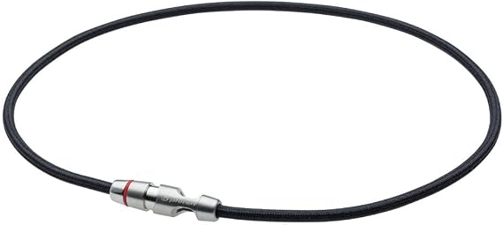 Phiten Metax Leash Model Necklace - Eco-Friendly Durable Polyester Rope, Permeated with Metax for Sports, Gym, Athletics with Stainless Steel Snap Clasp for Men and Women
