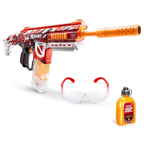 XSHOT Hyper Gel HPG-700 Blaster, Semi y Automatic Gel Blaster & 20,000 Hyper Gel Pellets, 700 Capacity Mag, Eyewear, Ages 14 & Up by ZURU