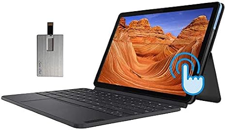 Lenovo Chromebook Duet 2-in-1 10.1" FHD Touchscreen Computer, MediaTek Helio P60T CPU, 4GB RAM, 128GB, Keyboard, ARM G72 MP3 Graphics, Chrome OS, Blue&Gray, 32GB USB Card