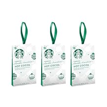 Starbucks Hot Cocoa Mix Ornament, Double Chocolate Hot Cocoa, Real Dark Chocolate & Rich Cocoa, Holiday Hanging Ornament Hot Cocoa Mix Packet, 1-Ounce (Pack of 3)