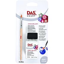 DAS Smart Clay 60ml Gloss Varnish Bottle and Brush, Transparent, Ideal for Professionals & Hobbyists