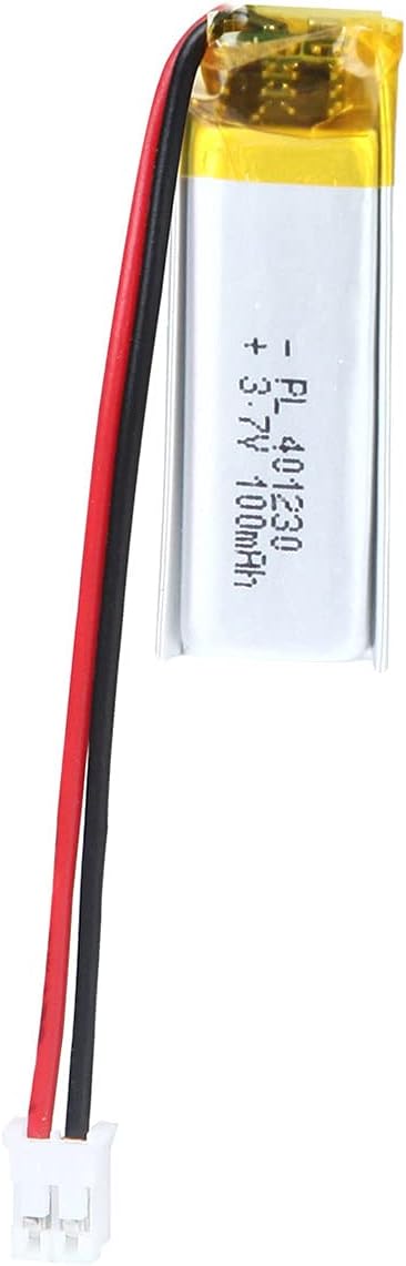 3.7V 100mAh 401230 Rechargeable LiPo Battery Pack with PH2.0 JST Connector