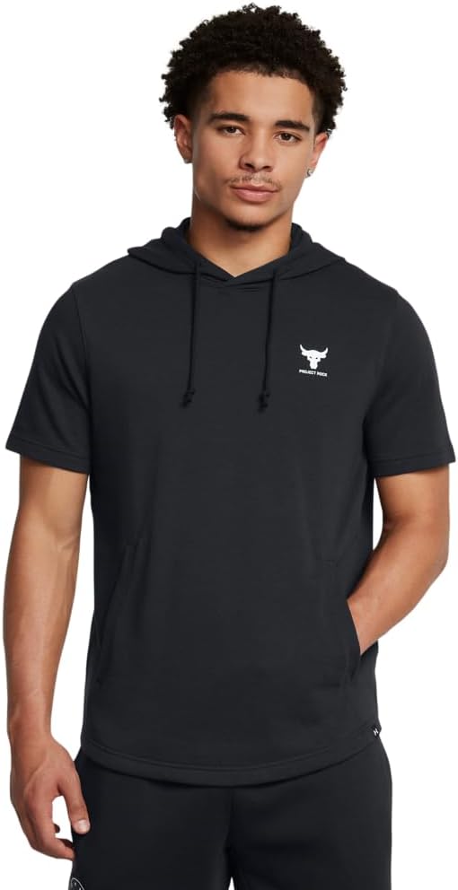 Under Armour Men's Project Rock Payoff Short Sleeve Terry Hoodie