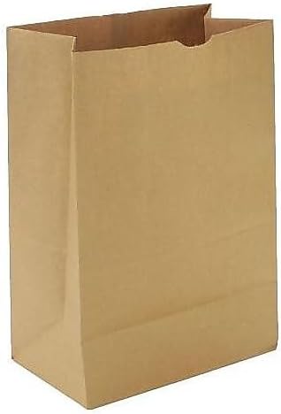 General Grocery Paper Bags, 75 lb Capacity, 1/6 BBL, 12" x 7" x 17", Kraft, 400 Bags