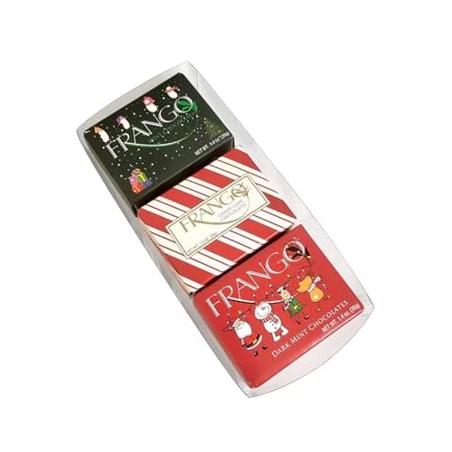 Frango Assorted Mint Chocolates: Mint, Candy Cane, and Mint Chocolate Trio, 1.4 oz Each