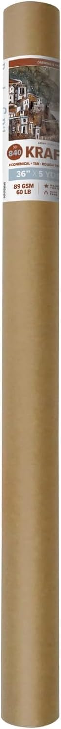 Borden & Riley 36" x 5 Yards #840 Kraft Paper, 60 lb., 1 Roll Each