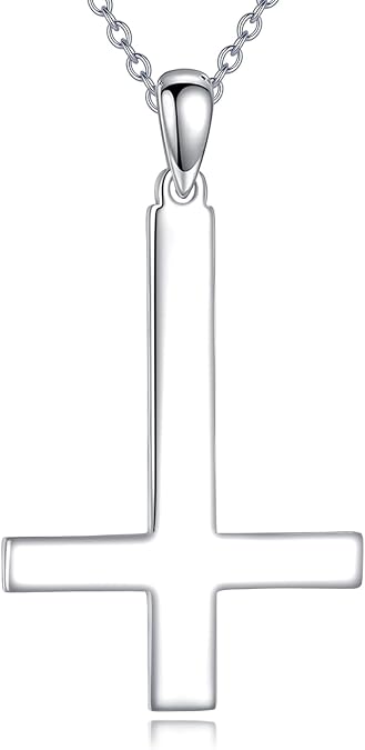 POPLYKE Cross Necklace 925 Sterling Silver Cross Pendant for Men Women