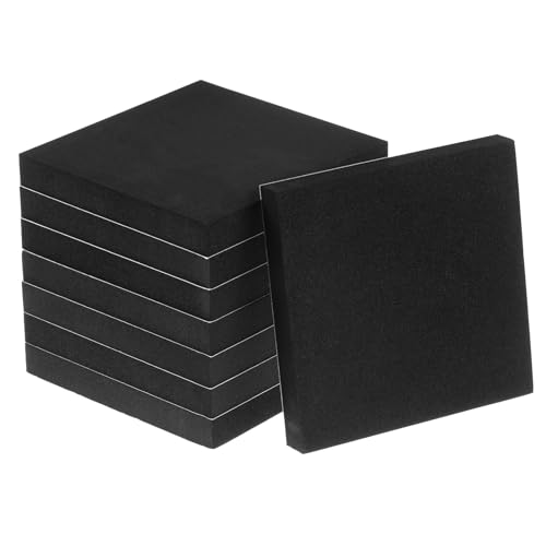 uxcell 8pcs Adhesive Foam Padding Sheets 12 Inch Thick x 4 Inch Long Square EVA Foam Sheet Self Stick Non-Slip Anti Vibration Pads, Anti-Skid Noise