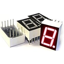 7 Segment LED Display (4pcs) - Common Anode Digital Display Tube - 0.5-in x 0.75-in (1/2 inch x 0.75 inch) - Red Single Digit/Number/Letter 10-pin Through Hole Often Used as Arduino Output Indicator