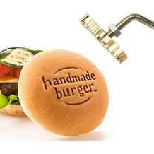Custom Logo Hamburger Branding Iron, Durable Personalized Logo for Branding, Outdoor Grilling Branding Tool, Burning Stamp for Wood,Leather,Meat,Bread,Cake. Gift for BBQ lover,Restaurant ower