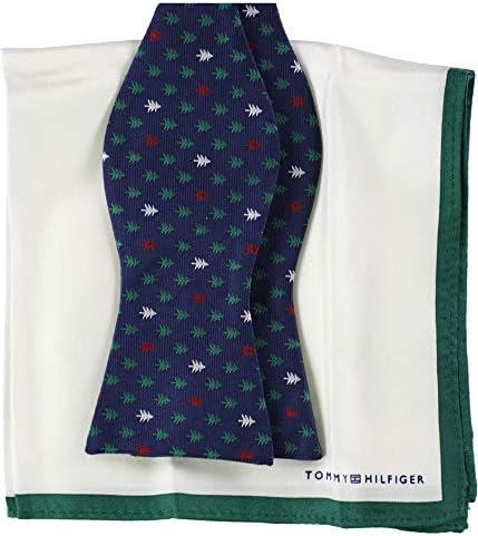 Tommy Hilfiger Mens Tree Neck Tie Set, Blue, One Size