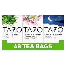 TAZO Benefits Tea Bags Three Flavor Bundle (48 Tea Bags)