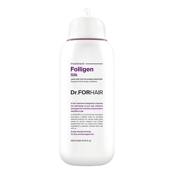 Dr.FORHAIR Folligen Silk Treatment 10.14 fl oz | Korean Hair Care, Protein Hair Treatment, Deep Conditioning Scalp Treatment
