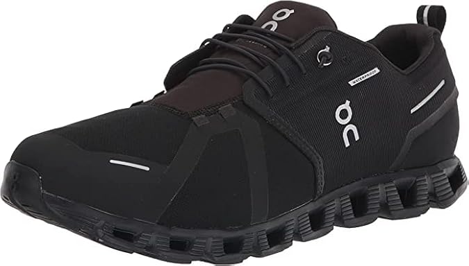 On Men's Cloud 5 Waterproof Sneakers, Black/Black, 9 | Road Running Shoes