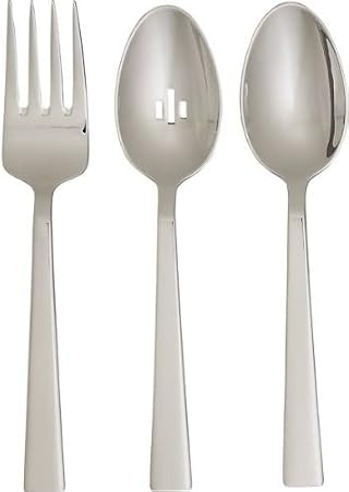 Oneida Techny for Crate & Barrel 3 Piece Serving Set
