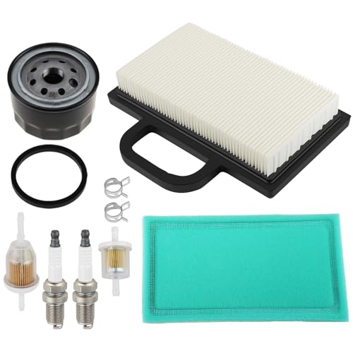 698754 499486 Air Filter 696854 Oil Filter for briggs stratton Intek Extended Life Series V-Twin 18-26 HP Engine 499486S Air AM125424 Oil Filter Kit for John Deere L120 L111 LA135 L118
