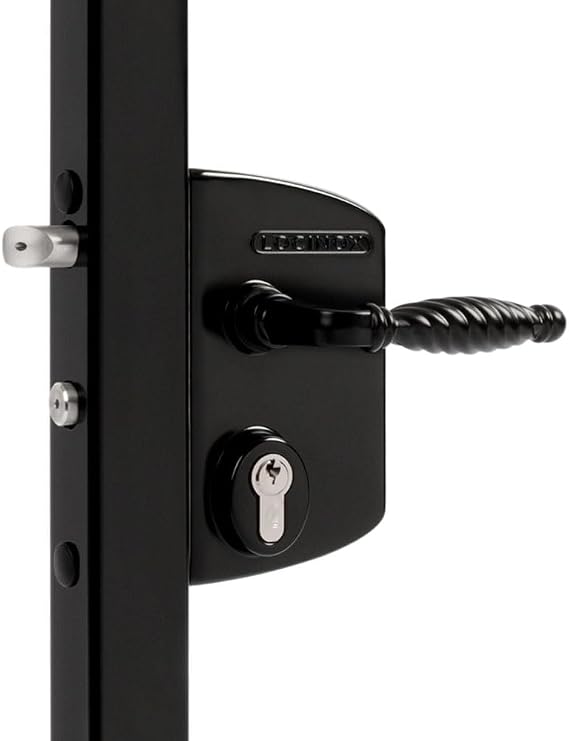 LOCINOX Surface Mounted Gate Lock - LAPQ10 U2 Black (10mm - 30mm)