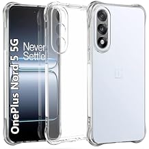 USTIYA Case for OnePlus Series Clear TPU Four Corners Military-Grade Protection Cover Transparent Soft funda (Nord 5 5G)