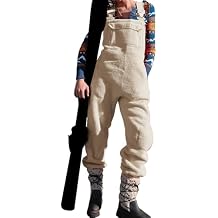 Womens Snow Bibs Adjustable Overall Jumpsuit Windproof & Waterproof Ski Pants Snow Outdoor Cargo Pants Snowboard Pant