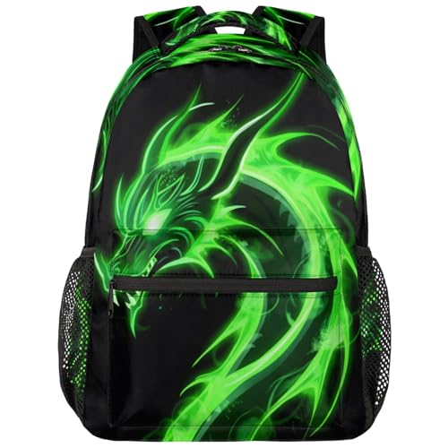 Kids Backpack for Boys - Elementary Middle School Bag Student Bookbag for Girls Teens - Casual Daypack Travel Laptop BackpacksDragon