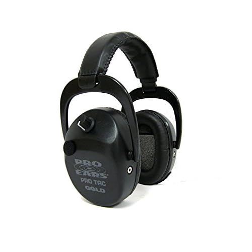 Pro Ears Pro Tac SC Gold Ear Muffs, Military Grade Electronic Hearing Protection & Amplification, DLSC Tech, Made in USA