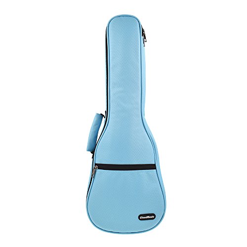 CLOUDMUSIC Ukulele Case Gig Bag Padded Backpack For Tenor 26 InchTenor, Sky Blue