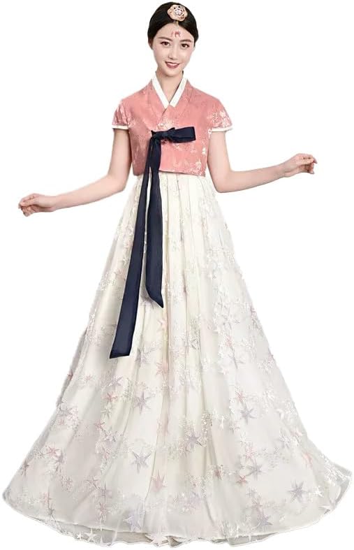 Korean Clothes Dresses For Women Modern Hanbok Outfits Traditional Dress Short sleeved