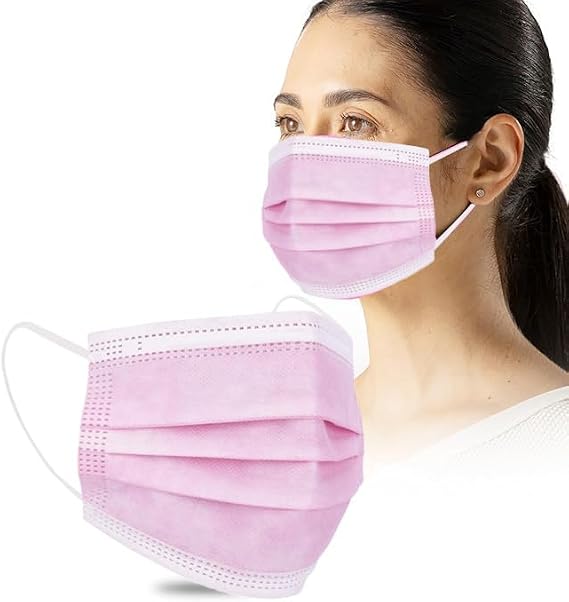 100 Pack 3 Ply Disposable/Filter Protection Face Masks for Adult Men Women