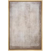 SIGNWIN Framed Canvas Print Wall Art Pastel Grunge Watercolor Gray Abstract Shapes Illustrations Modern Art Decorative Minimalism for Living Room, Bedroom, Office - 24"x36" Natural