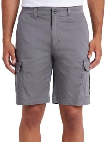 UNIONBAY Men's Relaxed Fit Flex Waist Cargo Short (Gray, 34)
