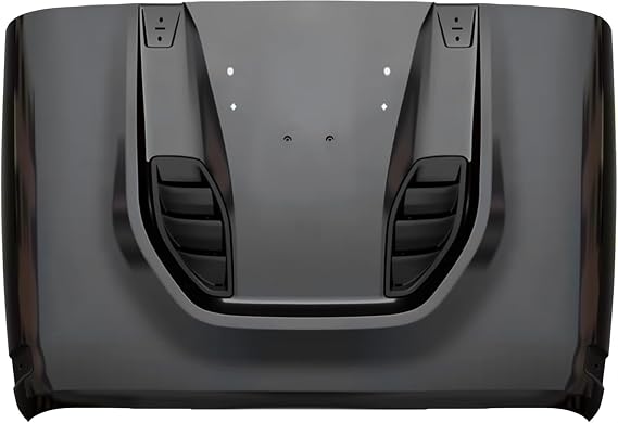 10th Anniversary Style Vented Steel Replacement Hood Compatible with Jeep Wrangler JK JKU 2007-2018, Heat Dispersion, Black