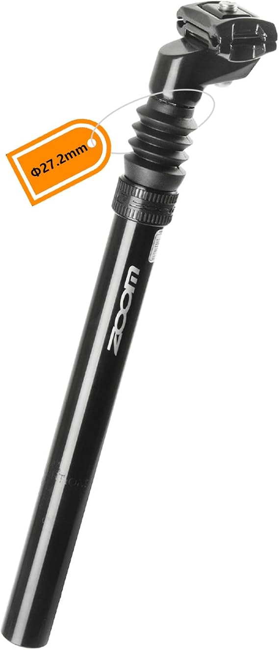 Bike Suspension Seat Post 27.2/30.4/30.9/31.6mm Adjustable Shock Absorber | Spring coil shock absorber with adjustable rebound. Fits MTB, e-bike, BMX & city bikes. 6061 aluminum for durability.