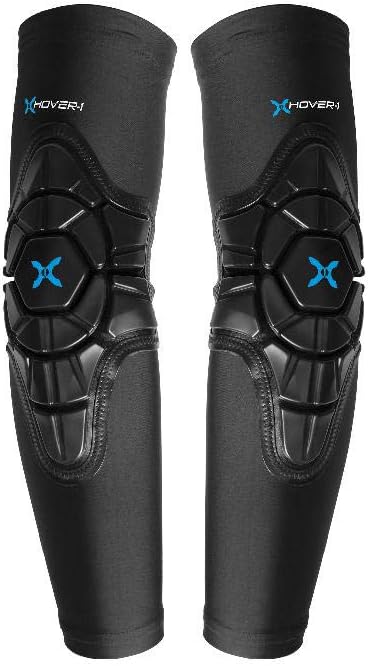 Hover-1 Mens Lightweight Elbow Pads Protective Hard Shell, Black, Medium